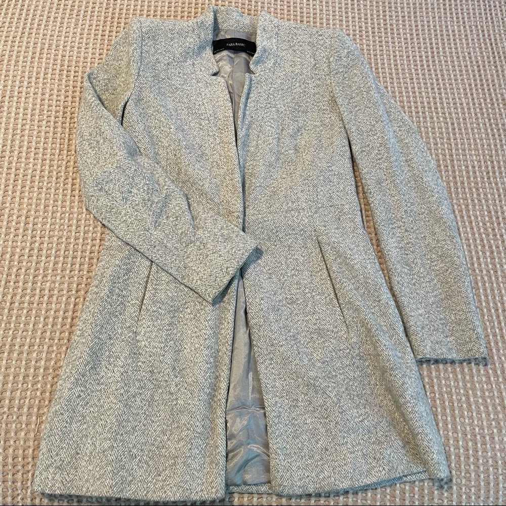 Zara basic grey lightweight coat